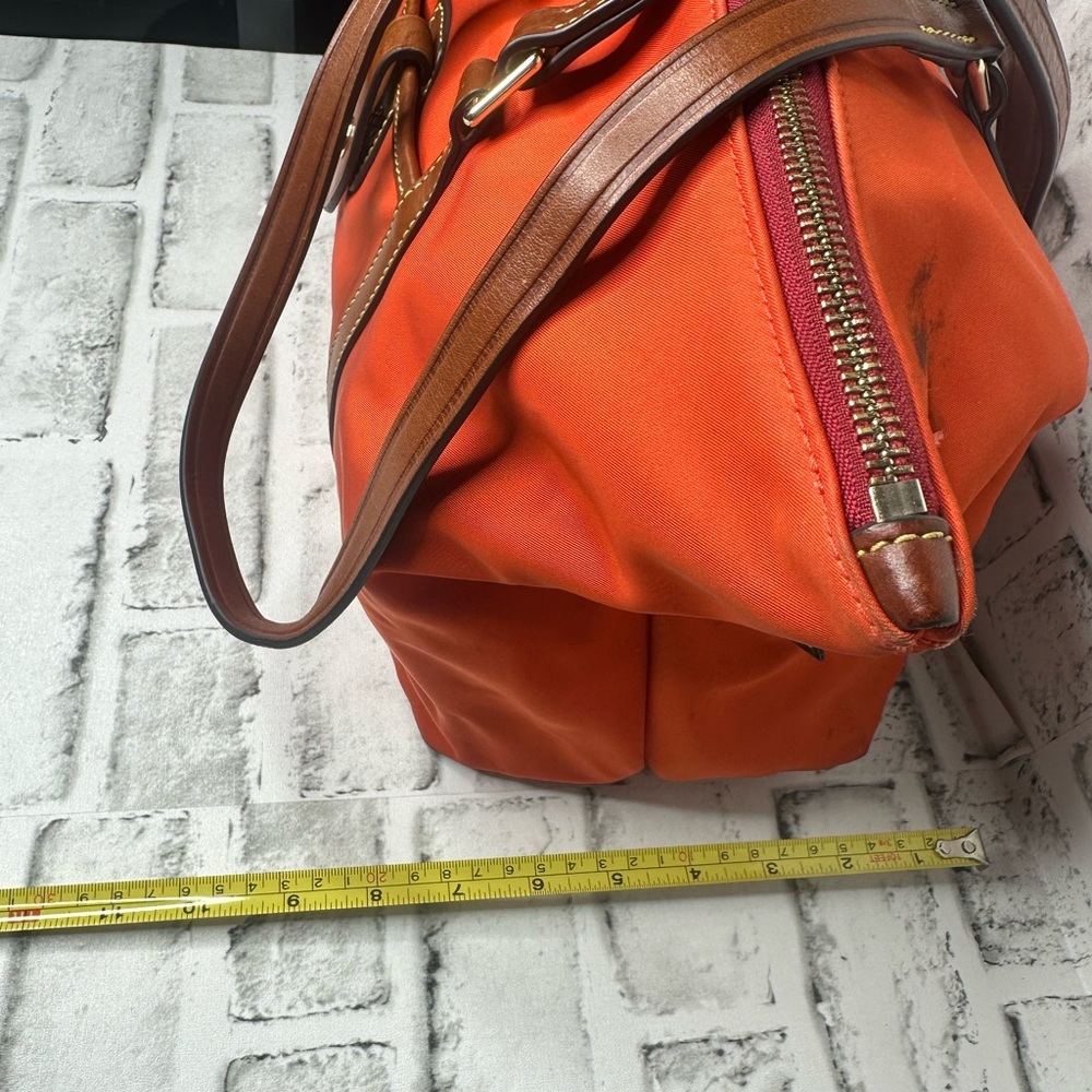 Dooney & Bourke Orange and Brown Tote Bag - Picture 7 of 9
